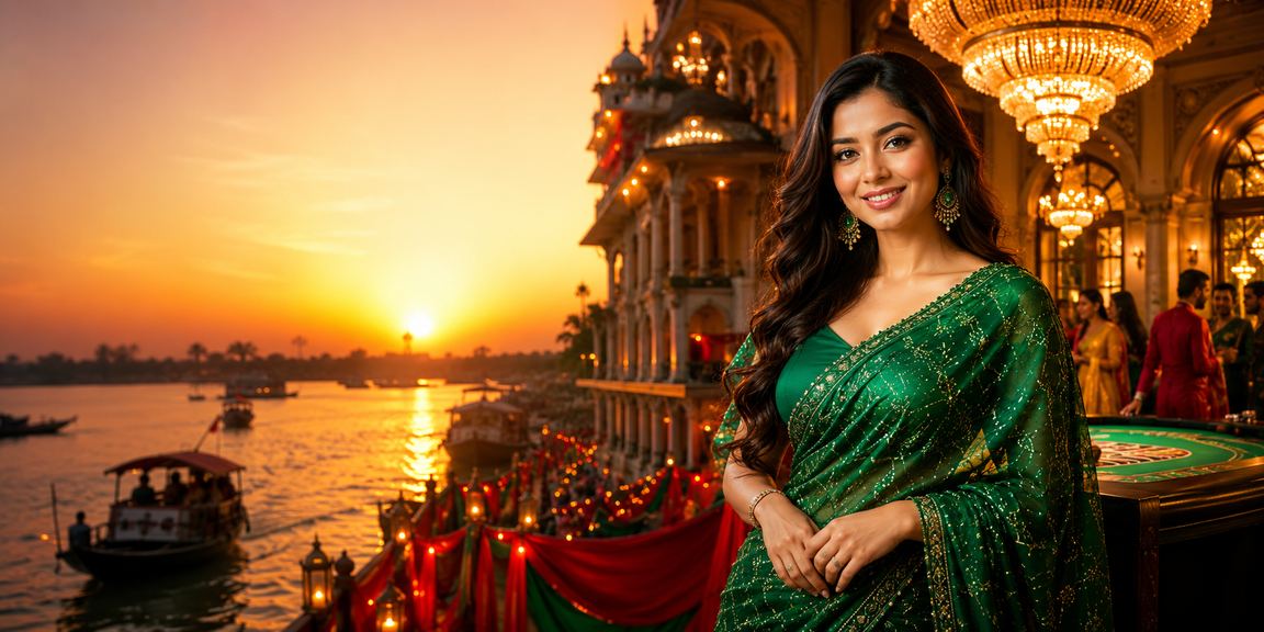 বগুড়ায় ক্যাসিনো অ্যাপে শাড়ি পরিহিত মডেলের গেমিং অভিজ্ঞতা